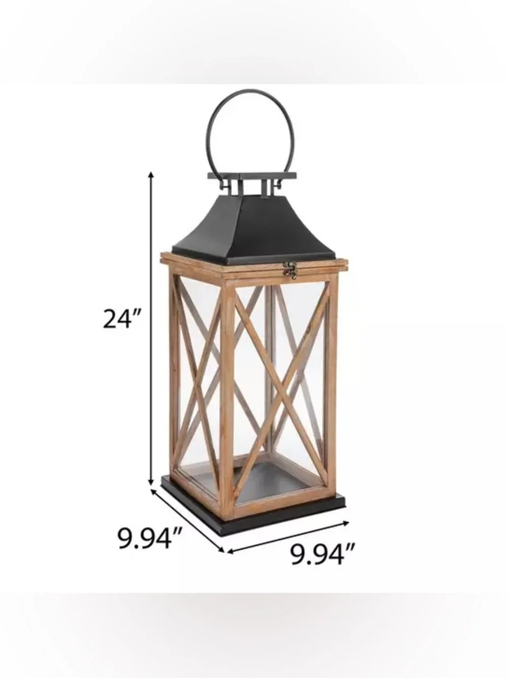 Whitewash Wood Lantern Set